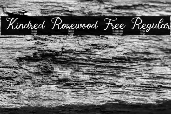 Kindred Rosewood Free Regular Font examples