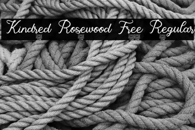 Kindred Rosewood Free Regular Font examples