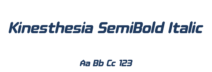 Kinesthesia SemiBold Italic Font Preview