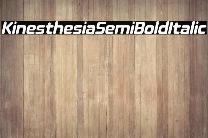 Kinesthesia SemiBold Italic Example 2