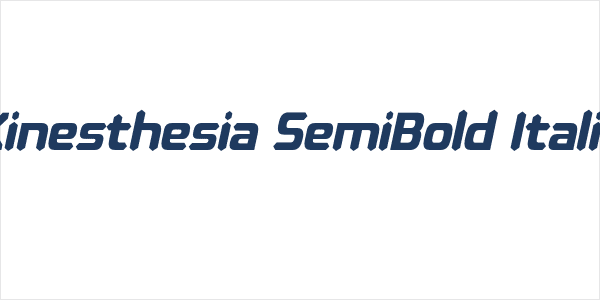Kinesthesia SemiBold Italic Logo