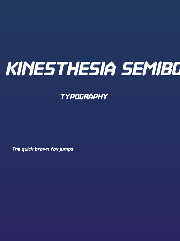 Kinesthesia SemiBold Italic Poster