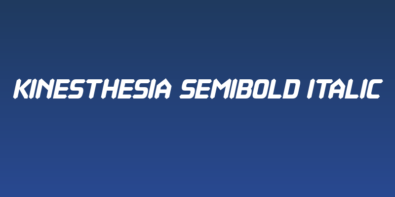 Kinesthesia SemiBold Italic Social Header