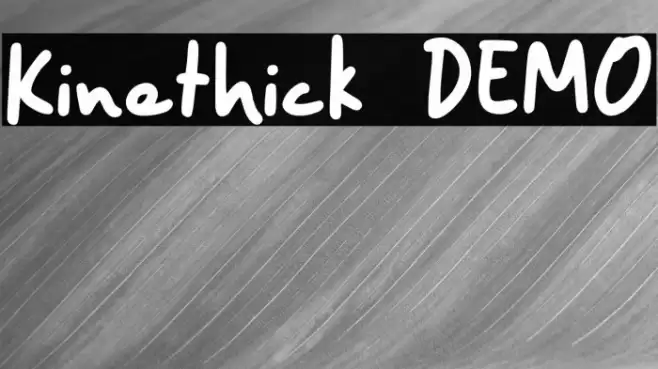 Kinethick - DEMO Font examples