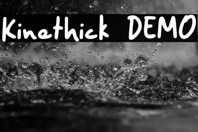 Kinethick - DEMO Font examples