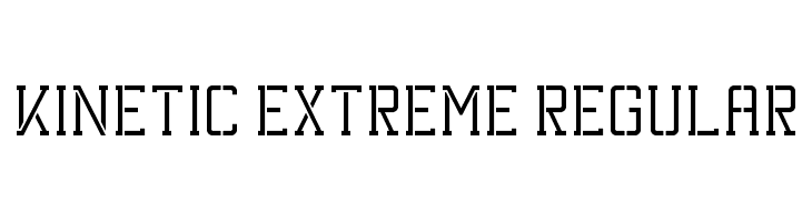 Kinetic Extreme Regular  नि: शुल्क फ़ॉन्ट्स डाउनलोड