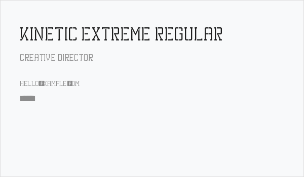 Kinetic Extreme Regular Business Card