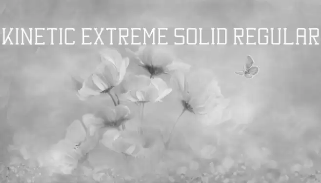 Kinetic Extreme Solid Regular Font examples