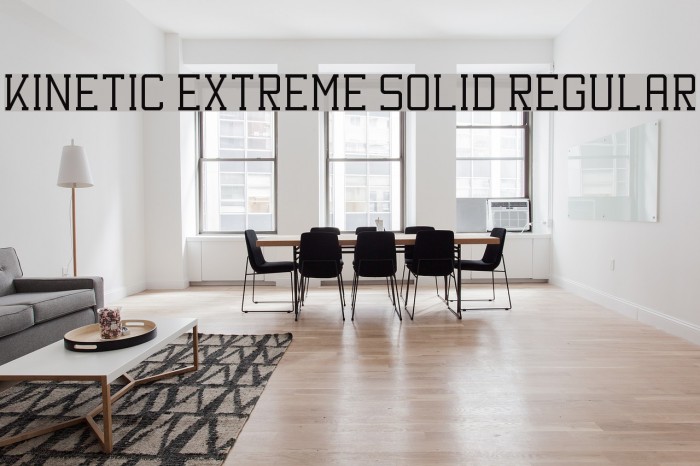 Kinetic Extreme Solid Regular Font examples
