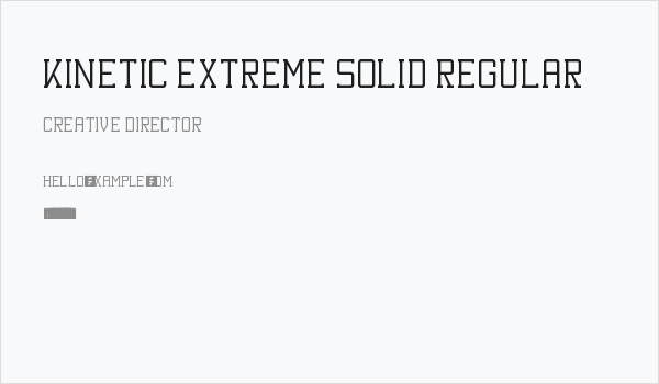 Kinetic Extreme Solid Regular Business Card