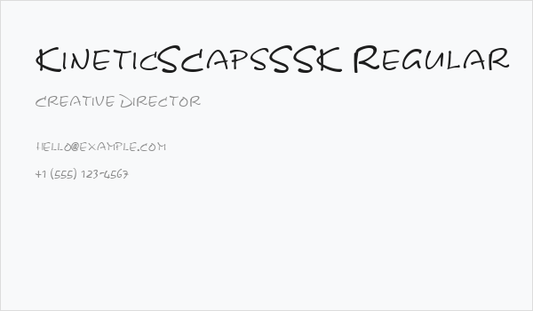 KineticSCapsSSK Regular Business Card