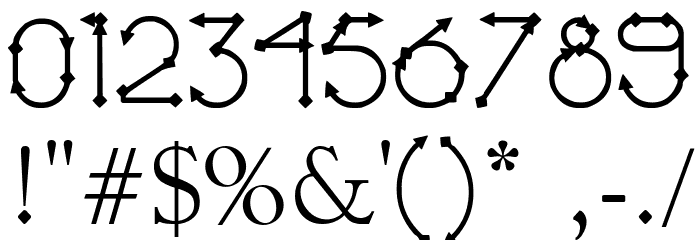 King Arrow Font OTHER CHARS