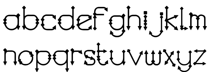 King Arrow Font LOWERCASE