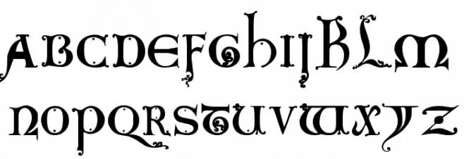 King Arthur Font UPPERCASE