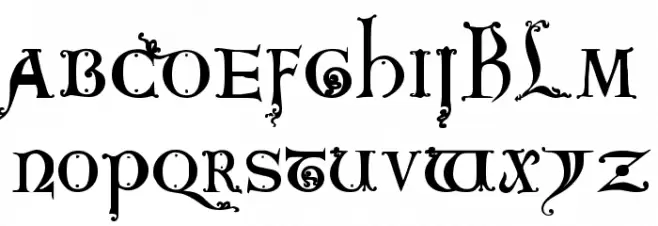 King Arthur फ़ॉन्ट लोअरकेस