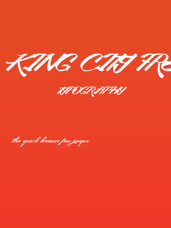 King City Free Font Poster