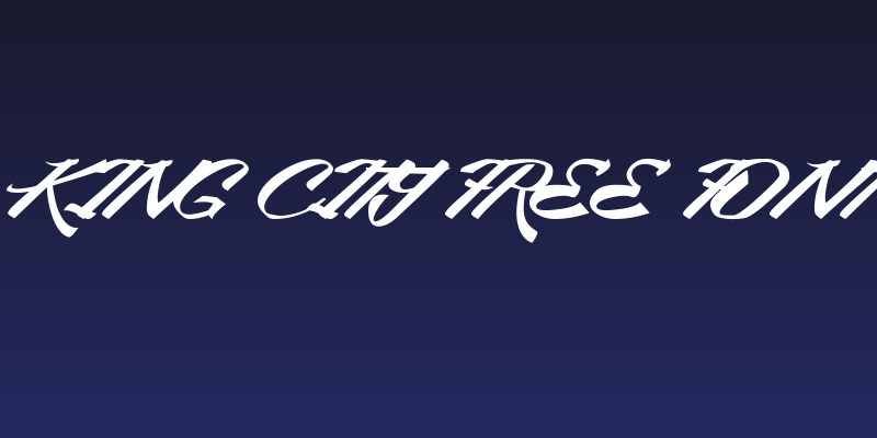 King City Free Font Social Header