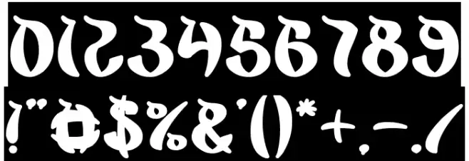 King Cobra-Inverse Font OTHER CHARS