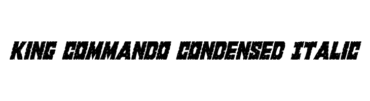 King Commando Condensed Italic  font caratteri gratis
