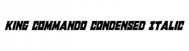 King Commando Condensed Italic  Frei Schriftart Herunterladen