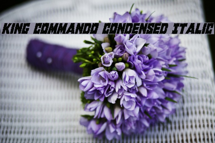 King Commando Condensed Italic Font examples
