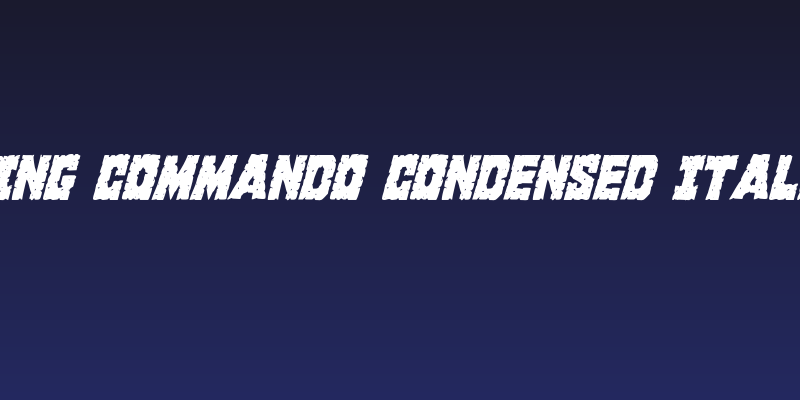 King Commando Condensed Italic Social Header