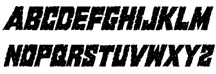King Commando Condensed Italic Font LOWERCASE