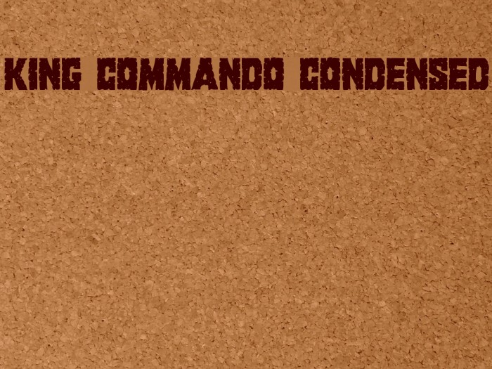 King Commando Condensed Font examples