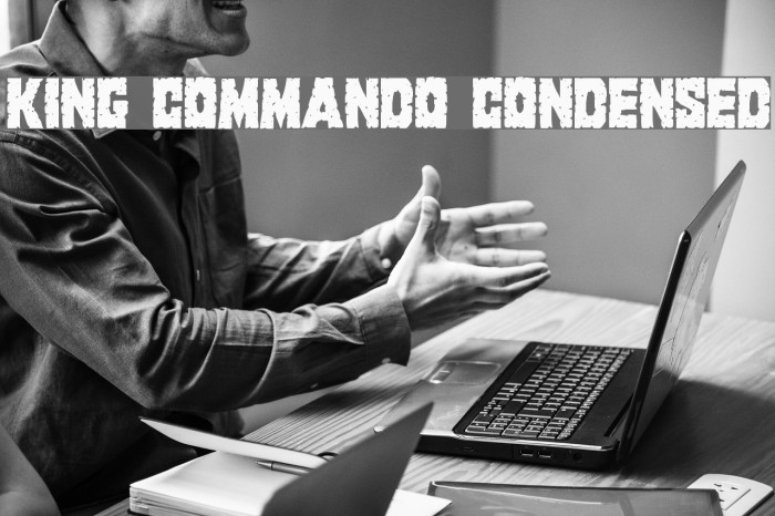 King Commando Condensed Font examples