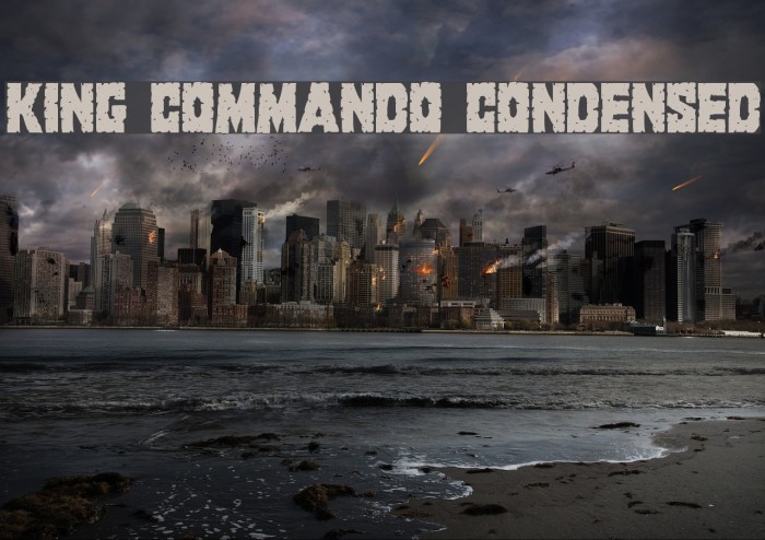 King Commando Condensed Font examples
