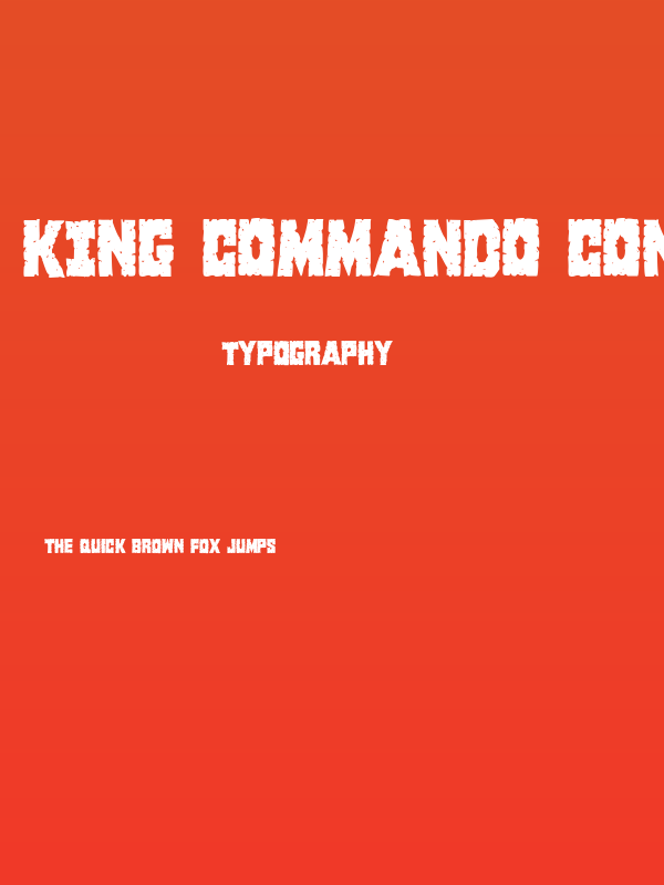 King Commando Condensed Poster
