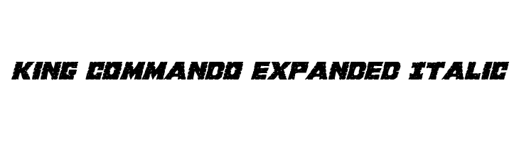 King Commando Expanded Italic  Free Fonts Download
