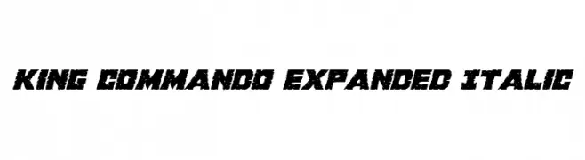 King Commando Expanded Italic  नि: शुल्क फ़ॉन्ट्स डाउनलोड