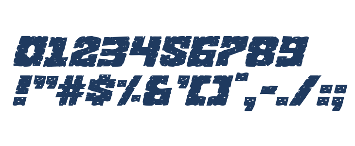 King Commando Expanded Italic Other Characters