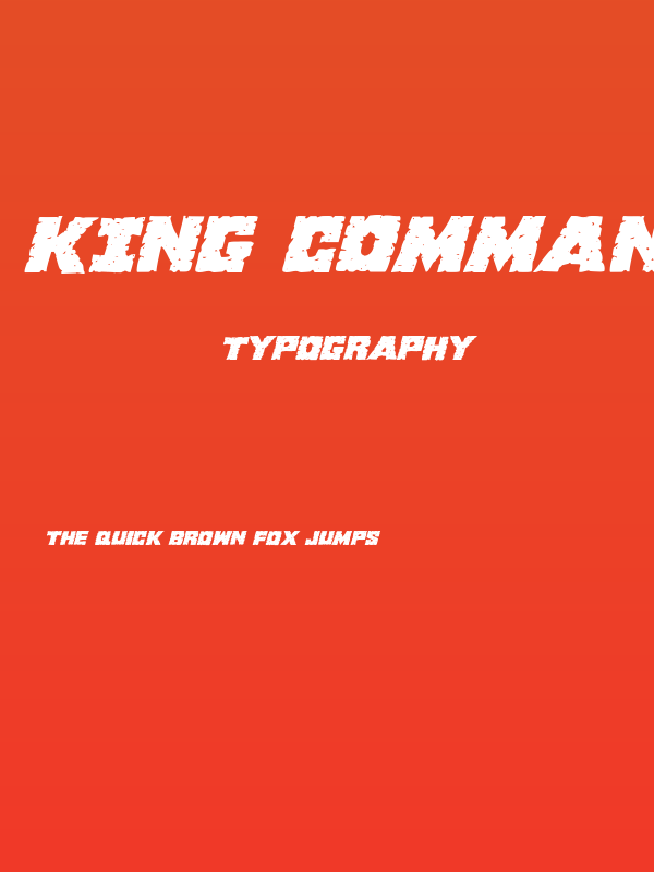 King Commando Expanded Italic Poster