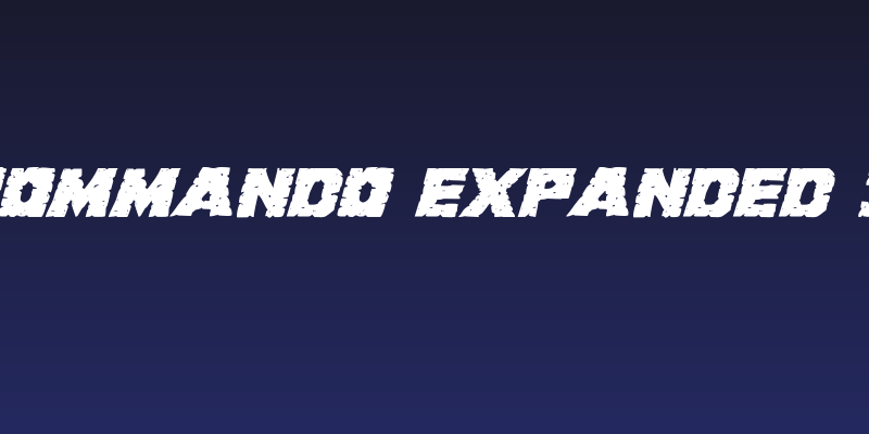 King Commando Expanded Italic Social Header