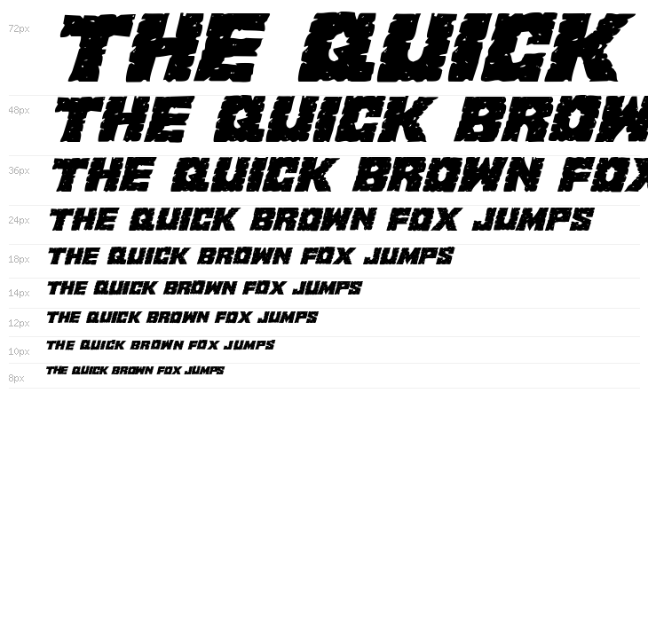 King Commando Expanded Italic Waterfall