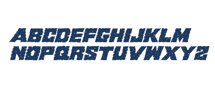 King Commando Expanded Italic Lowercase