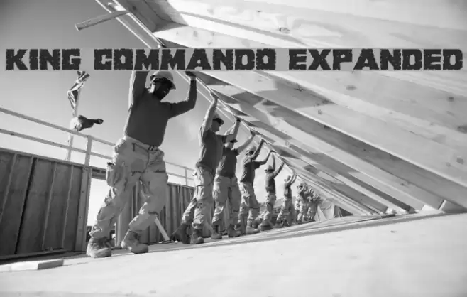 King Commando Expanded Font examples