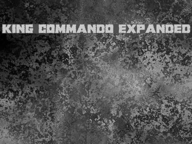 King Commando Expanded Font examples