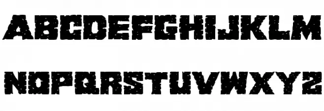 King Commando Expanded Schriftart Kleinbuchstaben