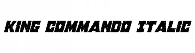 King Commando Italic  フリーフォントのダウンロード