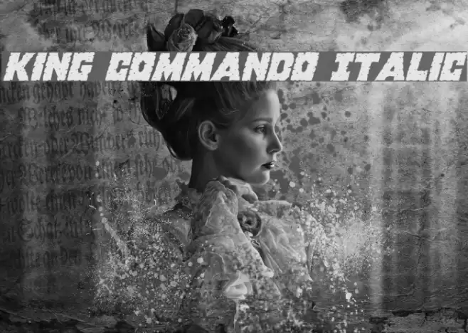 King Commando Italic Font examples