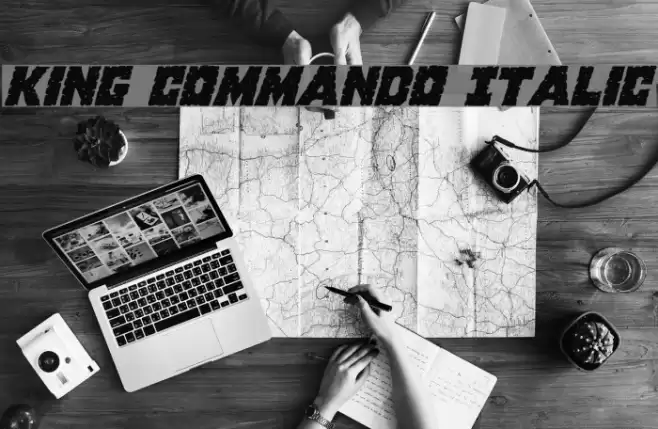 King Commando Italic Font examples