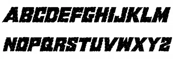 King Commando Italic Font LOWERCASE