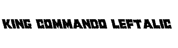King Commando Leftalic Font