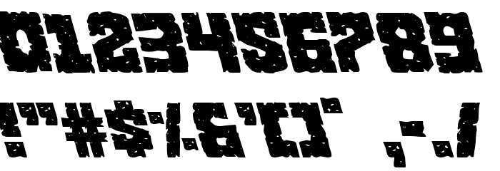 King Commando Leftalic Font OTHER CHARS