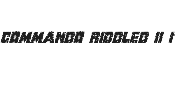 King Commando Riddled II Italic Logo
