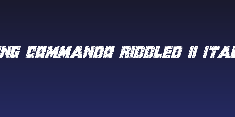 King Commando Riddled II Italic Social Header