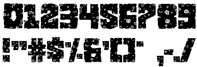 King Commando Riddled II Regular Font OTHER CHARS